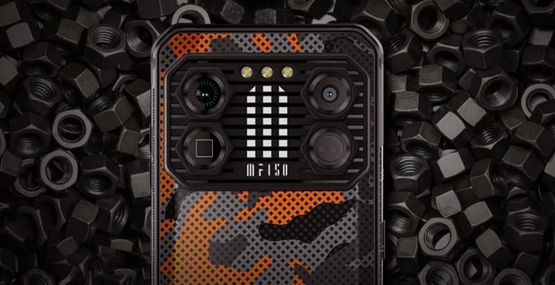 Design audace del IIIF150 B2 PRO con dettagli arancioni, l'epitome di robustezza e funzionalità.